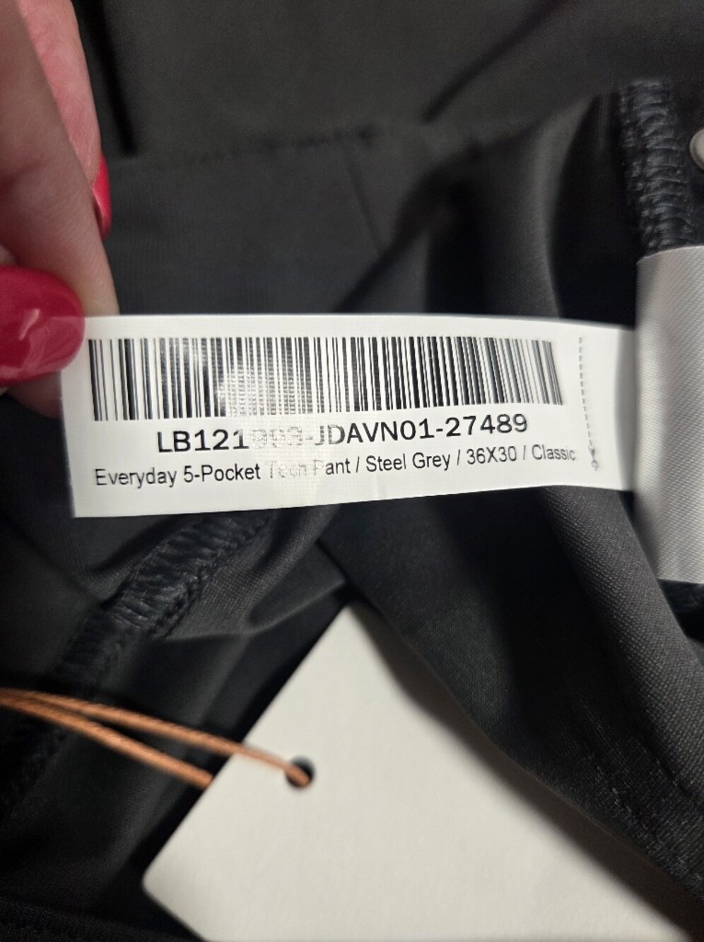 Quince Men's Everyday 5 Pocket Tech Pant Steel Gray Size 36 Inseam 30 NWT - Picture 8 of 8
